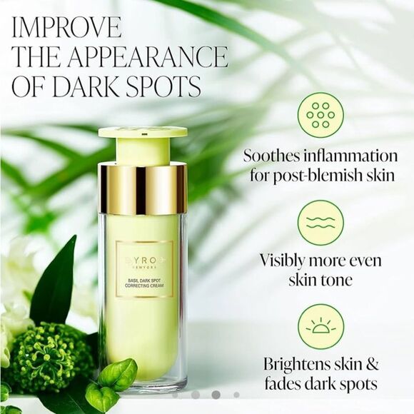 BYROE Basil Dark Spot Correcting Cream Vegan Award Winning Treats Dark Spot NIB - Picture 5 of 7